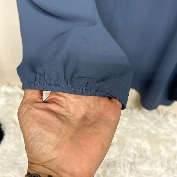 Terra & Sky Women's Pullover Tunic Blouse Size 1X 16W-18W Blue Long Sleeve - Picture 4 of 8